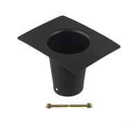 Adaptador de canal de cadena de lluvia de metal para gestión de agua de lluvia al aire libre, compatible con canalones estándar y todos los estilos de cadena de lluvia, acabado negro o latón (aleación