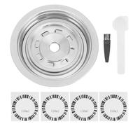 Adaptador de Cápsulas de Café, Acero Inoxidable, 80ml, Compatibilidad Amplia para ENV135, GCA1, Next y POP - Fácil Limpieza, Kit Completo con Cepillo y Cuchara, (150ml)