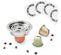 Adaptador de cápsulas de café reutilizable compatible con Delonghi-ENV135, VertuoLine-GCA1, BENFUCHEN soporte convertidor de acero inoxidable para máquina Vertuo, elaboración de sabor de café