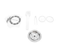 Adaptador de cápsulas de café reutilizable, soporte convertidor de cápsulas de café de acero inoxidable con pegatinas de clip de cuchara, anillos tóricos para máquinas amantes