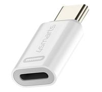 Adaptador de carga 4Smarts Lightning a USB-C de 27 W PD, paquete de 2 - Blanco