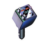 Adaptador de carga automática, cargador de coche retráctil ABS con 2 puertos USB y efecto Starlight, accesorio de alimentación para teléfono, tableta, navegación