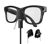 Adaptador de carga compatible con Ray Ban Meta Glasses (Gen 1 y 2) Wayfarer/Skyler/Headliner y Oakley Meta HSTN, conector de cargador portátil con puerto USB C para accesorios de gafas inteligentes