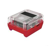 Adaptador de carga de batería de litio portátil con salida para electrónica pequeña (rojo)