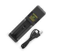 Adaptador de carga de batería USB de 1 canal con luz LED para baterías recargables de 4.2 V 3.7 V 18650 14500 16340 26650