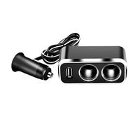 Adaptador de carga de coche con puerto USB único de carga rápida con luz LED azul para tabletas, teléfonos, divisor de coche