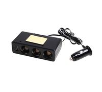 Adaptador de carga de coche de 24 V a 12 V, divisor de encendedor de cigarrillos, adaptador de carga rápida para coche con puerto USB, 3 enchufes, encendedores de cigarrillos