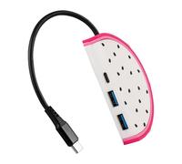 Adaptador de carga de escritorio tipo C macho a 2 puertos USB 3.0 + tipo C hembra, multipuertos, carga rápida, adaptador de teléfono