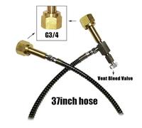 Adaptador de carga de estación de recarga de látigo de llenado de CO2 de soda con conector de manguera de 37 pulgadas W21.8-14 G3/4 CGA320(G3-4 to G3-4)