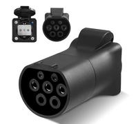Adaptador de carga EV tipo 2 a enchufe Schuko - 3,5 kW 16 A 220 V - portátil y resistente IP44 - compatible con vehículos eléctricos con función V2L