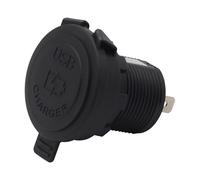Adaptador de carga impermeable para coche, enchufe de carga USB A tipo C, adaptador rápido de doble puerto, protección contra sobrecalentamiento