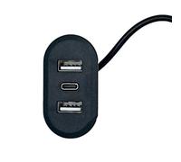 Adaptador de carga integrado de escritorio USB de 3 puertos para adaptador USB, escritorio de computadora, divisor de tres líneas de datos