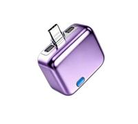 Adaptador de Carga Inteligente Remterad con Parada automática, desconectador al Carga Completa, Protector de Cable con desconexión automática y Divisor de Carga rápida de 140 W (Morado)