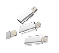 Adaptador de carga micro USB macho a Lightning hembra, paquete de 3 unidades compatible con Samsung Galaxy S7 Active S6 Edge Nexus 5 LG K20 Android Power Port Converter para iPhone 13 Pro Max 7 X iPad