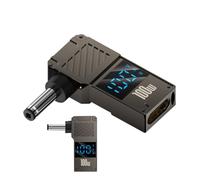 Adaptador de Carga para Laptop, Adaptador de Carga de la computadora portátil - Consejo de Conector del Cargador Tipo C de 100W a CC con Pantalla Digital,Accesorios informáticos de rápida para v