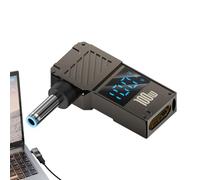 Adaptador de carga portátil, adaptador de cargador portátil tipo C, 100W Tipo C a DC Cargador Conector Tip con pantalla digital, convertidor portátil enchufable, carga rápida accesorios de computadora