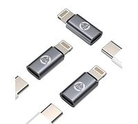 Adaptador de carga rápida de 27 W (paquete de 3) USB C hembra a Lightning macho, convertidor tipo C, cable de carga, cable de carga y sincronización de datos para Apple para iPhone 11, 12, 13, 14, Pro