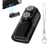 Adaptador de carga tipo C compatible con la serie LEDLENSER P&H, repuesto de cable de carga magnético USB-C para linternas y linternas con cordón, negro