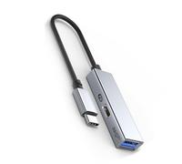 Adaptador de carga USB C 2 en 1 3.2 Gen1 divisor PD60W carga rápida 5Gbps cable de transferencia de datos para teléfono C Hub