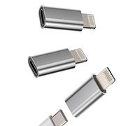 Adaptador de carga USB C hembra a Lightning macho (paquete de 3) para Apple para iPhone 14, 13, 12, 11 Pro Max Mini 6 7 8 Plus para iPad Air 2020 X Xs Xr Se tipo C, cable de carga, convertidor de
