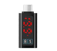 Adaptador de carga USB C PD100W, pantalla de voltaje digital integrada para compatibilidad con múltiples dispositivos, construcción ABS, adaptador USB C para medidor de voltaje rápido