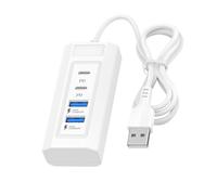 Adaptador de carga USB con 2 y 2 puertos tipo C para múltiples dispositivos, carga eficiente en el hogar o centro de viaje para la escuela