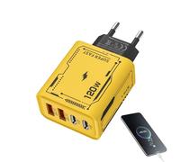 Adaptador de Carga USB de Piedra de Carga, Adaptador de Conector de Pared USB + Tipo con 4 Conexiones, Cargador Base portátil de línea de EE/EE. UU. con Varias Conexiones para tabletas y teléfonos