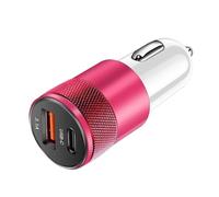 Adaptador de Carga USB Tipo C 3.1 A for teléfonos Xiaomi y Huawei (Conector for mechero)(Roze)