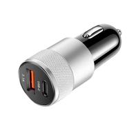 Adaptador de Carga USB Tipo C 3.1 A for teléfonos Xiaomi y Huawei (Conector for mechero)(White)