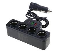 Adaptador de carga USB tipo C para coche, 12 V/24 V, divisor de enchufe de alimentación para Dashcam/teléfonos, carga segura, adaptador de carga de teléfonos móviles negro
