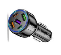 Adaptador De Carga Velocidad con Varios Puertos Múltiples Salida Total 75W para Un Adaptador Rápido Eficiente Dispositivo 12-24V