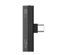 Adaptador de carga y sonido de 100 W, USB C a 3,5 mm, tecnología de reducción de ruidos, adaptador de auriculares, convertidor de auriculares, portátil, carga de sonidos