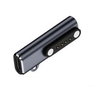 Adaptador de cargador compacto tipo C a 4 pines para grabadora de voz PLAUD Note Pro AI, convertidor USB-C de aleación de aluminio, accesorio gris eficiente de 5 V 1 A