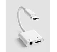 Adaptador de Cargador de Auriculares USB C a 3,5 mm, Conector Auxiliar para Auriculares Tipo C, Cable de Carga rápida de Audio, Compatible para Samsung Galaxy, para iPhone 15 16 Pro MAX para iPad 10