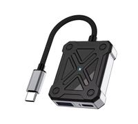 Adaptador de Cargador de Cable USB C A OTG, Divisor USB-C 2 en 1 con Convertidor de Teclado y Ratón USB de Carga Rápida de 60 W