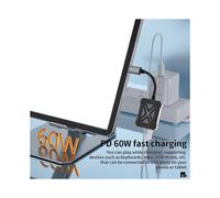 Adaptador de Cargador de Cable USB C A OTG, Divisor USB-C 2 en 1 con Convertidor de Teclado y Ratón USB de Carga Rápida de 60 W