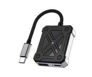 Adaptador de Cargador de Cable USB C A OTG, Divisor USB-C 2 en 1 con Convertidor de Teclado y Ratón USB de Carga Rápida de 60 W