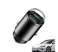 Adaptador de cargador de coche de 100 W, cargador de teléfono USB para coche, PD QC 3.0, salida de carga rápida, ajuste suave, de metal, más ligero para dispositivos