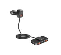 Adaptador de cargador de coche de 60 W, carga rápida, compatible con Apple, iPhone, Samsung y dispositivos de coche, 5 puertos