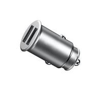 Adaptador de cargador de coche de aleación de zinc del tamaño de un pulgar, potencia total de 4,8 A y carga eficiente de 2,4 A por puerto, puertos