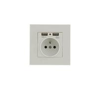 Adaptador de cargador de pared inteligente para el hogar para una carga universal conveniente, plástico PC ignífugo, puerto USB doble 2400 mA 16 A,