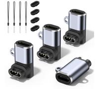 Adaptador de cargador de reloj USB C a Ga-rmin con tapones antipolvo plateados, paquete de 4