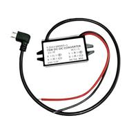 Adaptador de Cargador de teléfono for Coche, convertidor de Potencia Reductor de CC de 12V-24V a 5V, 3A, miniconvertidor Micro USB C de 12 voltios a 5 voltios(Left USB Micro)