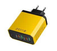 Adaptador de Cargador Europeo | Enchufe Europeo con 2 USB Y 2 PD | Cargador Rápido 4 en 1 QC3.0 para Teléfono Móvil para Aeropuertos, Estudios en el Extranjero, Hoteles, Cruceros, Vacaciones,