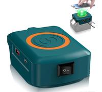 Adaptador de cargador Makita para batería de 18 V, adaptador de carga de 15 W máx. para iPhone con puertos de carga rápida USB C y 2.1 A.