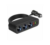 Adaptador de Cargador Rápido para Coche, Interruptores de Carga Independientes, Toma de Mechero , Divisor de Mechero PD de 3 Tomas