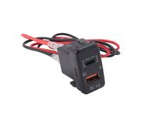 Adaptador de Cargador RáPido para Coche QC3.0 Enchufe de Cargador RáPido USB Dual con VoltíMetro para Land Hilux Prado