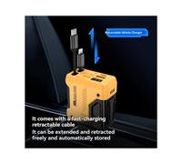 Adaptador de Cargador Universal de 4 Puertos QC PD Superrápido para Coche, Cargador Inteligente para Cámara de Salpicadero, Color Negro.