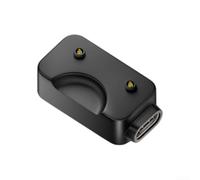 Adaptador de cargador USB C con indicador LED azul para Samsung Galaxy Fit3 Smartwatch 500ma Estación de suministro Color negro (negro)