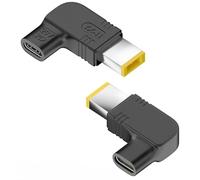 Adaptador de Cargador USB Tipo C | Punta Delgada Cuadrada Amarilla USB-C 5-20V 100W | Carga Rápida PD | Para Portátiles Lenovo Thinkpad X1 Yoga, X1 Carbon, Serie T, Serie Z, Serie X, Serie E, Serie L